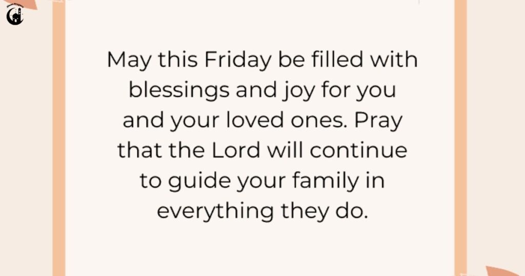 Friday Prayer for Family
