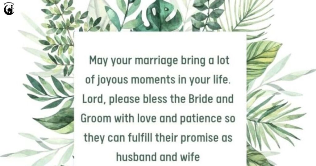 💍 Short Opening Prayer for Wedding Reception Blessings