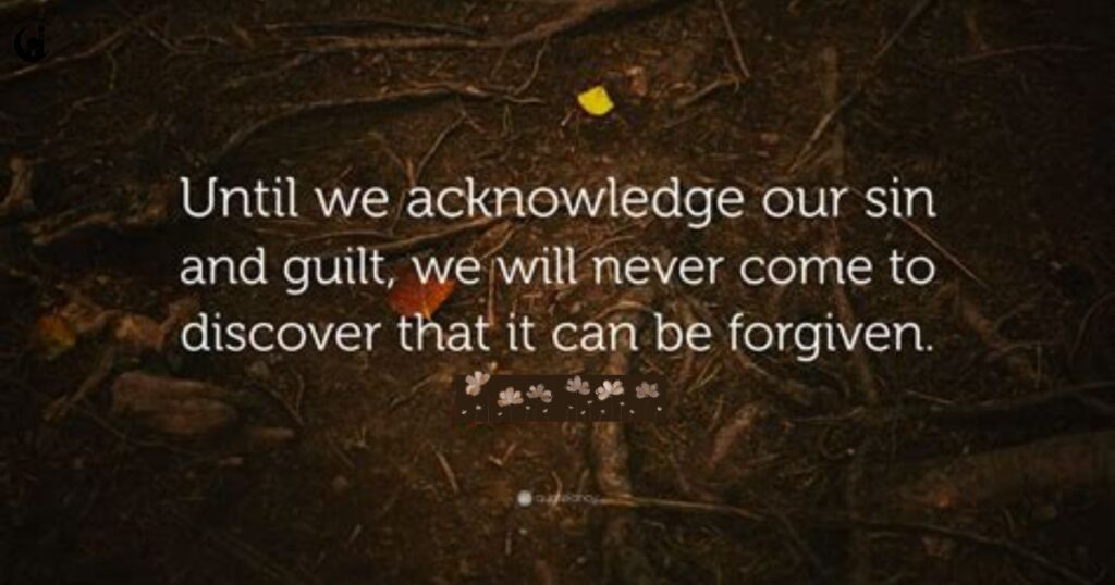 Acknowledge Sin