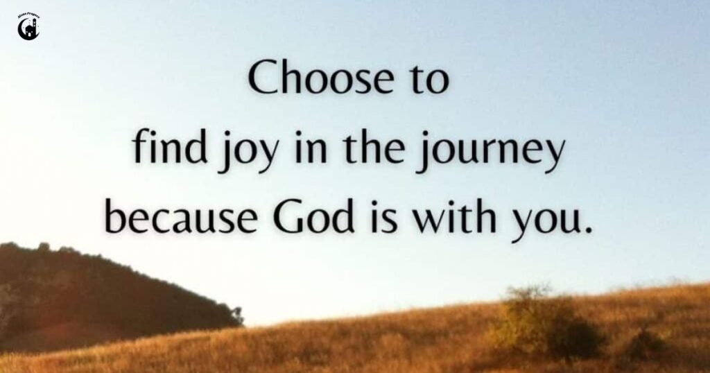 What does finding joy in the journey mean?