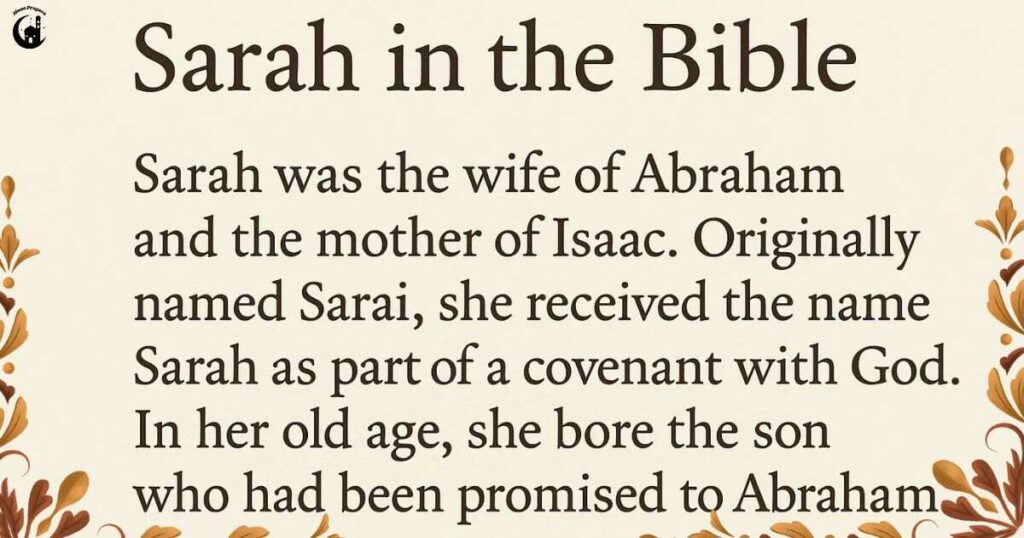 Who Was Sarah in the Bible?