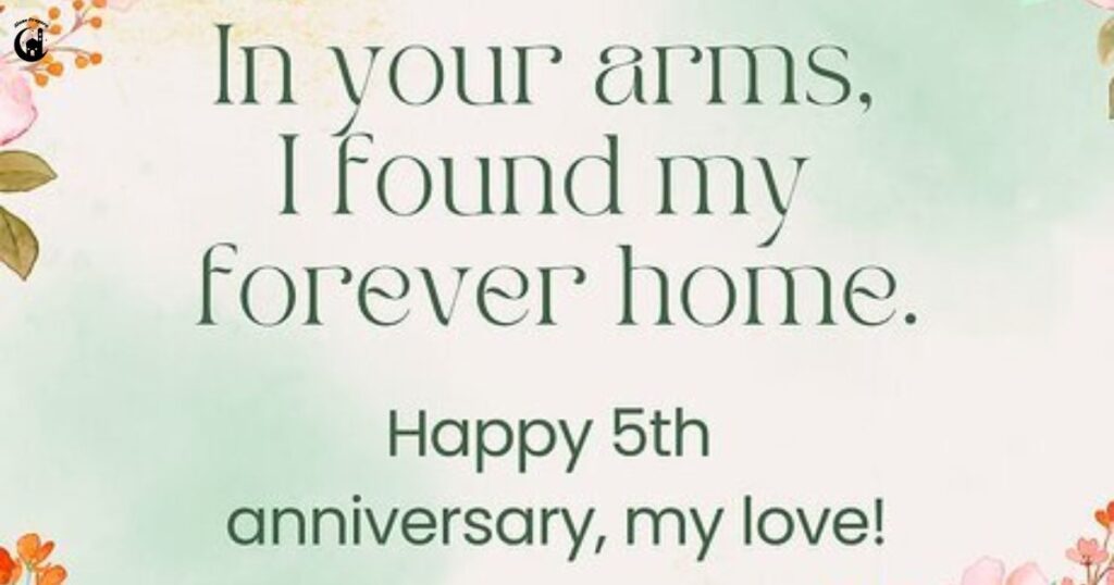 5th Love Anniversary Wishes for Boyfriend