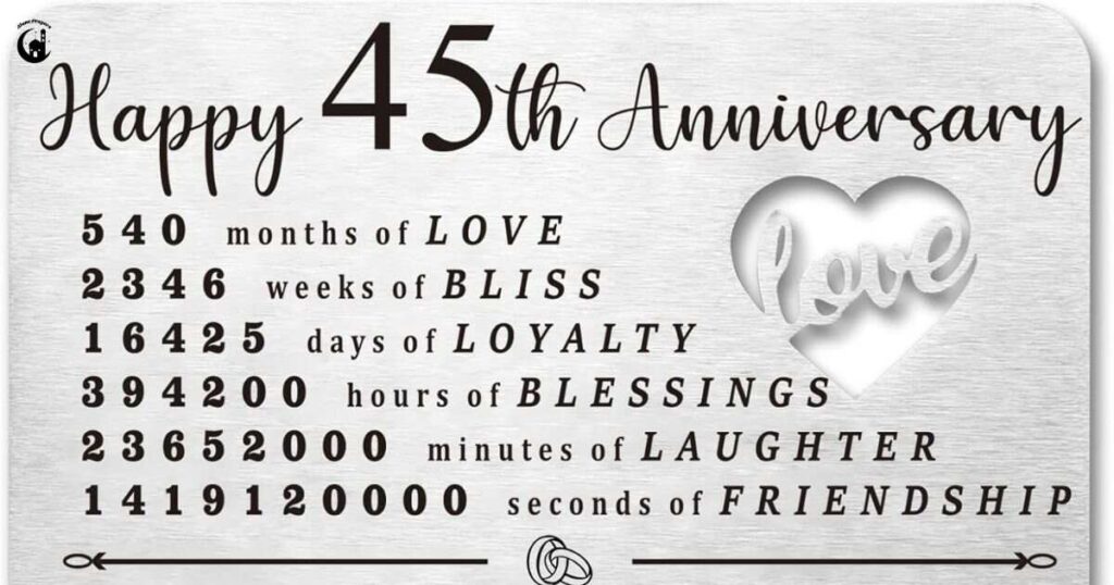 Romantic 45th Anniversary Quotes for Your Husband